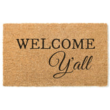 Welcome Y&#39;all Doormat / Welcome Mat / Door Mat / Country Decor / Farmhouse / Southern Decor / Birthday Gift / Farm Decor / Ranch / Stampede