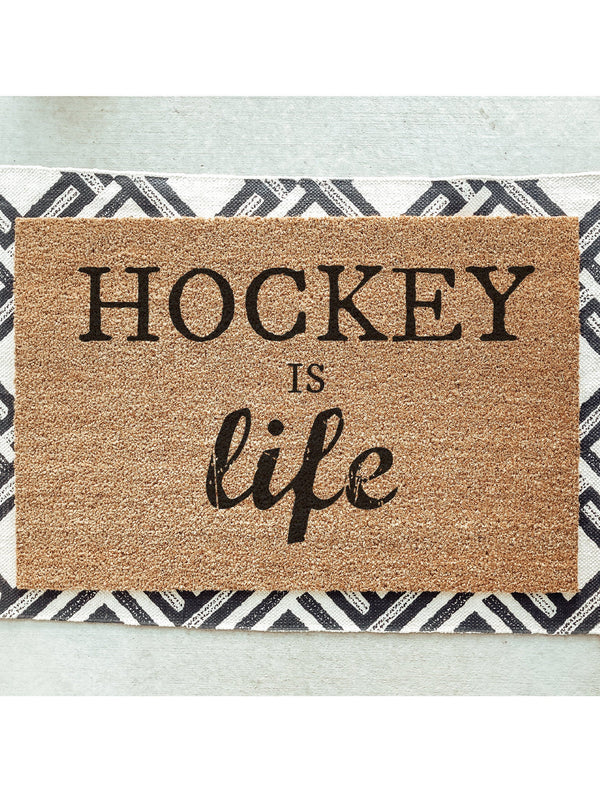 Hockey is Life Doormat / Sporting Doormat / Customizable Doormat / Welcome Mat / Funny Doormat / Hockey Doormat / Personalized Doormat