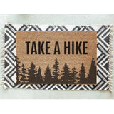 Take a Hike Doormat / Welcome Mat / Hiker / Mountains / Outdoorsman / Hostess Gift / Summer / Summertime / Wedding Gift / Birthday Gift