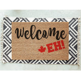 Welcome Eh Canadian Doormat / Welcome Mat / Funny Doormat / Canadian Doormat / Unique Doormat / Canada / Patriotic Doormat / Maple Leaf