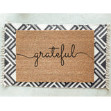 Grateful Doormat / Welcome Mat / Fall Doormat / Autumn Door Mat / Seasonal Doormat / Gratitude / Thanksgiving