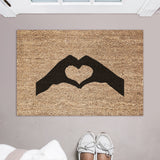 Heart Hands Doormat / Welcome Mat / Heart Doormat / Funny Door Mat / Wedding Gift / I Love You / Best Friend Gift