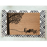 Tree With Home Doormat / Welcome Mat / Home Door Mat / Birthday Gift / Valentines Gift / Wedding Gift / Tree / Heart / Anniversary Gift