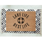 Lake Life Best Life Doormat / Welcome Mat / Summer / Summertime / Wedding Gift / Birthday / Housewarming / Cottage / Cabin / Vacation Home