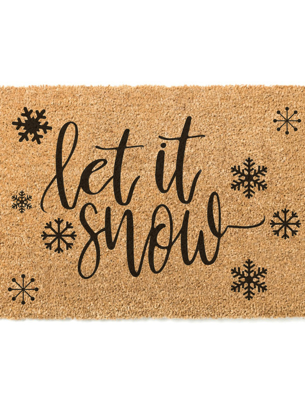 Let It Snow Doormat / Winter Door Mat / Christmas Doormat / Christmas gift / Outdoor Decor / Winter Design / Christmas / Exterior Design