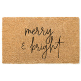 Merry & Bright Doormat / Christmas Door Mat / Holiday / Holiday Decor / Christmas Design / Christmas Gift / Hostess Gift / Welcome Mat