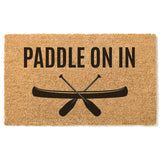 Paddle On In Doormat / Welcome Mat / Summer / Wedding / Birthday / Housewarming / Cottage / Cabin / Vacation Home / Canoe / Kayak / Lake