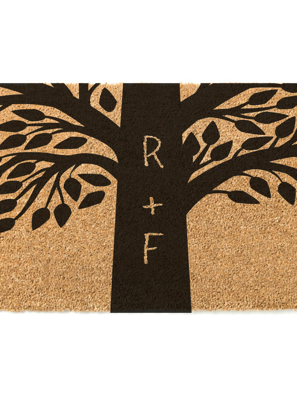 Full Color Personalized Doormat, Border Monogram Initial Coir Black Door Mat,  Welcome Mat, Wedding Gift, Realtor Gift, Outdoor Rug 