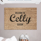 Welcome to Celly Season Doormat / Hockey Door Mat / Welcome Mat / Funny / Canadian Doormat / NHL / Birthday / Christmas / Gift for Him