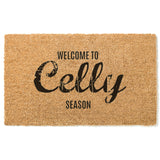 Welcome to Celly Season Doormat / Hockey Door Mat / Welcome Mat / Funny / Canadian Doormat / NHL / Birthday / Christmas / Gift for Him