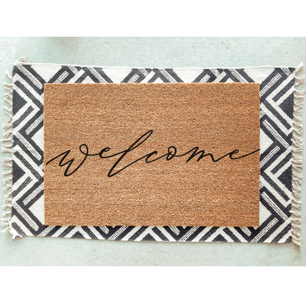 Welcome Doormat / Welcome Mat / Door Mat / Housewarming / Wedding / Shower Gift / Birthday Gift / Teacher Gift / Hostess Gift / Home Decor