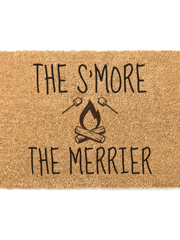 The S’More The Merrier Doormat / Welcome Mat / Funny Doormat / Summer Doormat / Fire Pit / Summertime / Marshmallow / Gathering / S’mores