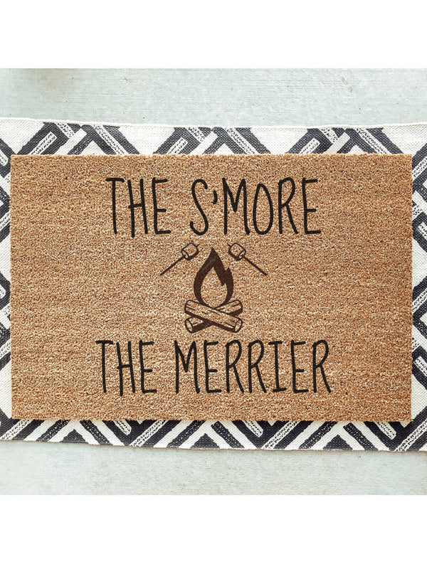 The S’More The Merrier Doormat / Welcome Mat / Funny Doormat / Summer Doormat / Fire Pit / Summertime / Marshmallow / Gathering / S’mores
