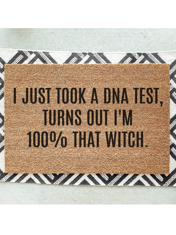 I Just Took a DNA Test, Turns Out I&#39;m 100% That Witch Doormat / Hocus Pocus Doormat / Funny Doormat / Fall Decor / Autumn / Halloween Decor