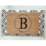 Coffee Stain Monogram Doormat / Family Name / Custom / Last Name / Surname / Initials / Wedding / Anniversary / Coffee / Housewarming