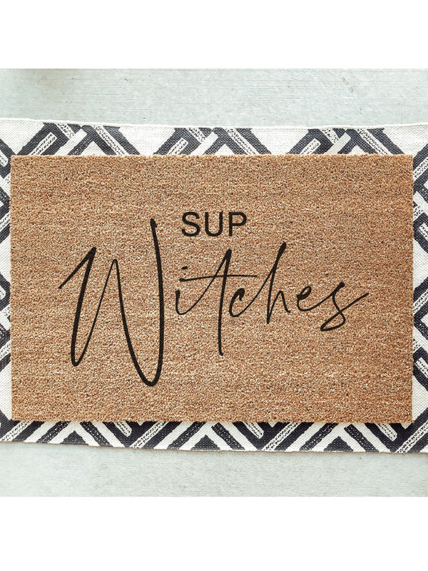 Sup Witches Doormat / Fall Door Mat / Autumn Doormat / Halloween / Welcome Mat / Housewarming / Hostess Gift / Outdoor / Joanna Gaines