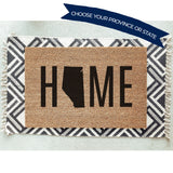 Home with a Canadian Province Map / Welcome Mat / Canadian Doormat / Province Door Mat / State / Territory / Patriotic / American