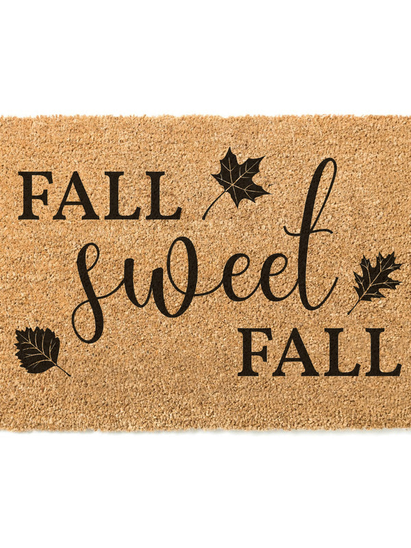 Fall Sweet Fall Doormat / Fall / Autumn Door Mat / Welcome Mat / Pumpkin / Leaf / Housewarming / Hostess / Outdoor Decor / Fall Porch