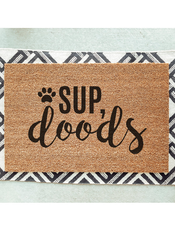 Sup Doods Doormat / Doodle Door Mat / Welcome Mat / Funny / Dog / Goldendoodle / Labradoodle / Bernedoodle / Sheepadoodle /Aussiedoodle