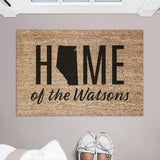 Home of the... Doormat /  Welcome Mat / Family Name / Canadian / Province Door Mat / State Doormat / Last Name / American Doormat / Surname