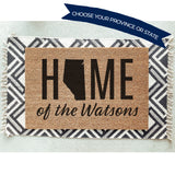 Home of the... Doormat /  Welcome Mat / Family Name / Canadian / Province Door Mat / State Doormat / Last Name / American Doormat / Surname
