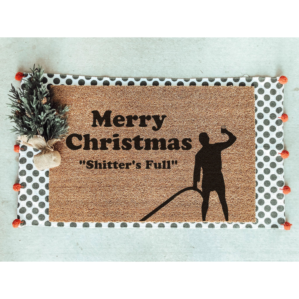 Merry Christmas Shitter&#39;s Full Doormat / Griswold Family Christmas Door Mat / Christmas Vacation Movie / Christmas Gift / Holiday Decor