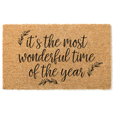 It&#39;s The Most Wonderful Time Of The Year Doormat / Winter Door Mat / Christmas Door Mat / Holiday Gift / Christmas Gift / Holiday Decor
