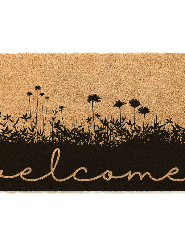 Welcome Garden Spring Doormat / Welcome Mat / Door Mat / Housewarming / Wedding / Shower Gift / Flower Doormat / Florals / Home Decor