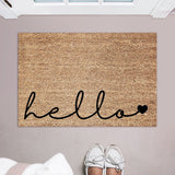 Hello Heart Doormat / Welcome Mat / Door Mat / Housewarming / Birthday Gift / Teacher Gift / Hostess Gift / Home Decor / Cute Doormat