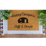 Happy Campers Custom Doormat / Welcome Mat / RV / Recreational Vehicle / Camping / First Name / Custom Door Mat / Summer / Spring / Camp