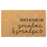There&#39;s No Place Like Grandma and Grandpa&#39;s Doormat / Welcome Mat / Grandparent Door Mat / Nana / Papa / Oma / Opa / Grandparent Gift