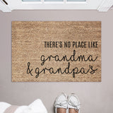 There&#39;s No Place Like Grandma and Grandpa&#39;s Doormat / Welcome Mat / Grandparent Door Mat / Nana / Papa / Oma / Opa / Grandparent Gift