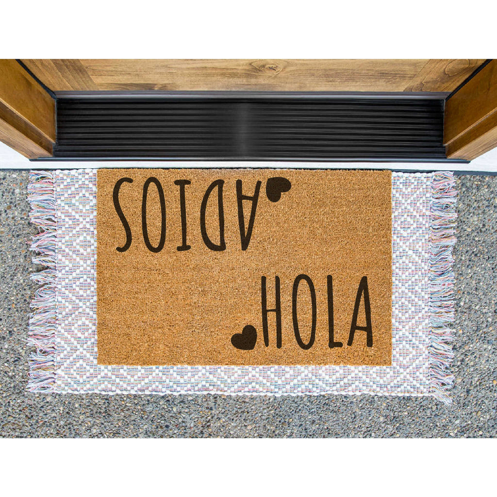 Hola Adios Doormat / Spanish Door Mat / Espanol / Housewarming Gift / Wedding Gift / Shower Gift / Birthday Gift