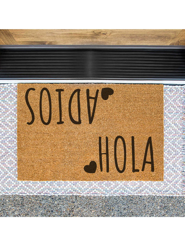Hola Adios Doormat / Spanish Door Mat / Espanol / Housewarming Gift / Wedding Gift / Shower Gift / Birthday Gift