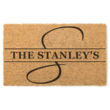 Classic Family Name Doormat / Surname Door Mat / Family Name Design / Custom Doormat / Last Name / Personalized / Wedding Gift / Anniversary
