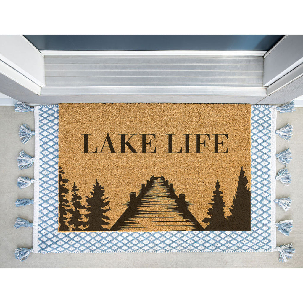 Lake Life Dock Doormat / Welcome Mat / Summer / Summertime / Wedding Gift / Birthday / Housewarming / Cottage / Cabin / Vacation Home