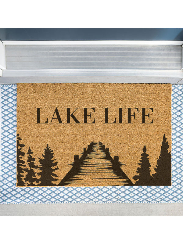 Lake Life Dock Doormat / Welcome Mat / Summer / Summertime / Wedding Gift / Birthday / Housewarming / Cottage / Cabin / Vacation Home