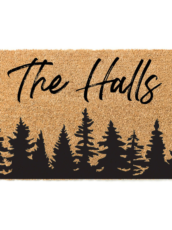 Forrest Family Name Doormat / Outdoors / Last Name Tree  / Custom Doormat / Surame / Outdoorsman / Cabin Doormat / Hiker / Mountain Decor