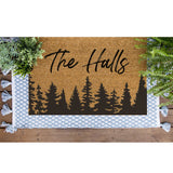 Forrest Family Name Doormat / Outdoors / Last Name Tree  / Custom Doormat / Surame / Outdoorsman / Cabin Doormat / Hiker / Mountain Decor