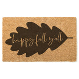 Happy Fall Y'all On Leaf Doormat / Welcome Mat / Fall Door Mat / Autumn Doormat / Southern Doormat / Seasonal / Fall Decor / Fall Leaves