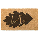 Hello Doormat / Fall Leaf Door Mat / Welcome Mat / Fall Doormat / Autumn Door Mat / Seasonal / Fall Decor / Halloween Decor / Outdoor Rug