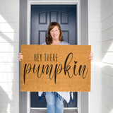 Hey There Pumpkin Doormat / Welcome Mat / Fall Door Mat / Autumn Doormat / Outdoor Rug / Halloween Decor / Fall Decor / Outdoor Decor