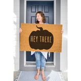 Hey There Pumpkin Doormat / Welcome Mat / Fall Door Mat / Autumn Outdoor Mat /  Boho Decor / Halloween Decor / Fall Decor / Fall Leaves