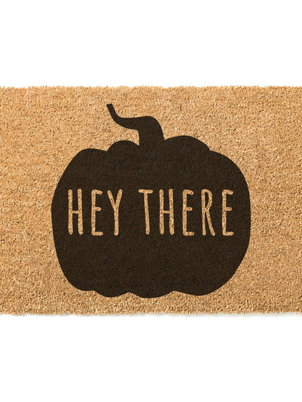 Hey There Pumpkin Doormat / Welcome Mat / Fall Door Mat / Autumn Outdoor Mat /  Boho Decor / Halloween Decor / Fall Decor / Fall Leaves