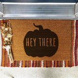 Hey There Pumpkin Doormat / Welcome Mat / Fall Door Mat / Autumn Outdoor Mat /  Boho Decor / Halloween Decor / Fall Decor / Fall Leaves