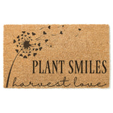 Plant Smiles Harvest Love Doormat / Welcome Mat / Fall Door Mat / Autumn Outdoor Mat /  Boho Decor / Harvest Doormat / Fall Leaves / Farming