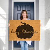 Hey There Pumpkin Doormat / Welcome Mat / Fall Door Mat / Autumn Outdoor Mat /  Boho Decor / Halloween Decor / Fall Decor / Fall Leaves
