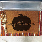 Hey There Pumpkin Doormat / Welcome Mat / Fall Door Mat / Autumn Outdoor Mat /  Boho Decor / Halloween Decor / Fall Decor / Fall Leaves