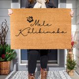 Mele Kalikimaka Christmas Hawaiian Doormat / Holiday Doormat / Hawaii Doormat / Holiday Decor / Christmas Design / Christmas Gift for Mom