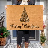 Merry Christmas Doormat / Holiday Doormat / Joyeux Noel / Holiday Decor / Christmas Design / Christmas Gift for Mom / Hostess Gift / Tree